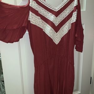 Maroonish Romper